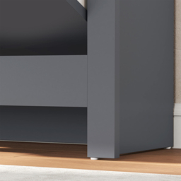 HOMCOM 2 Flip Down Door Charcoal Grey Shoe Cabinet - Size: 80 x 26 x 72cm - Wilko - thumbnail 4