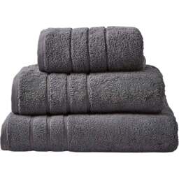 Allure Bath Fashions Charcoal Grey Hotel Luxury Heavyweight Hand Towel - Size: 50 x 90cm - Wilko