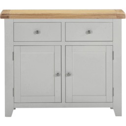 Seconique Windsor 2 Door 2 Drawer Pebble Grey and Oak Sideboard - Size: 81.5 x 97 x 40cm - Pebble Grey/Oak - Wilko - thumbnail 4