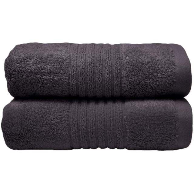 Misona Ultra Soft Bamboo Dark Steel Hand Towel 2 Pack - Size: 50 x 90cm - Grey - Wilko - image 1