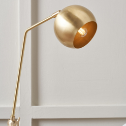 Pacific Lifestyle Eloise Gold Metal Marble Foot Retro Table Lamp - Size: 57 x 14 x 26cm - Wilko - thumbnail 4