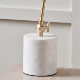Pacific Lifestyle Eloise Gold Metal Marble Foot Retro Table Lamp - Size: 57 x 14 x 26cm - Wilko - thumbnail 5