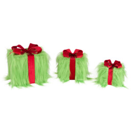 Set of 3 Grumble Fur Presents Green - Candy Cane Lane - Wilko - thumbnail 1
