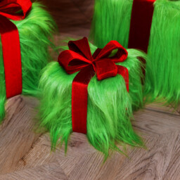 Set of 3 Grumble Fur Presents Green - Candy Cane Lane - Wilko - thumbnail 6