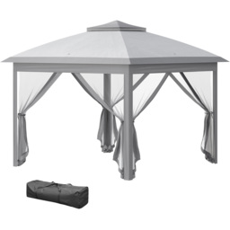 Outsunny 3.3 x 3.3m 2-Tier Grey Pop Up Gazebo - Size: 3 x 3m - Wilko - thumbnail 3