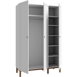 Florence Wensley 3 Door Light Grey and Oak Wardrobe - Multi - Furniture To Go - Wilko - thumbnail 5