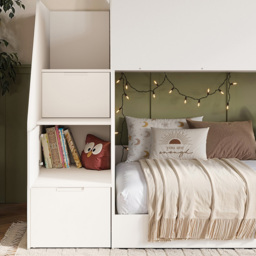 Flair Dreamland White and Oak Play House Staircase Bunk Bed - Size: Single - Wilko - thumbnail 5