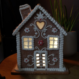 Samuel Alexander LED Edelweiss Chalet Gingerbread House Christmas Decoration 24cm - Size: 24 x 20 x 20cm - Multi - Wilko - thumbnail 3