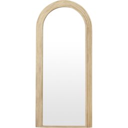 Evie Ridged Arch Lean To Mirror   Washed Wood - Wilko