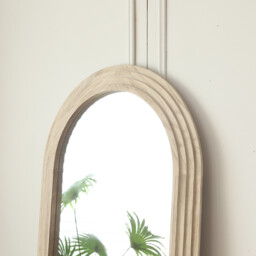 Evie Ridged Arch Lean To Mirror   Washed Wood - Wilko - thumbnail 6