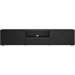 Furniture To Go Media 2 Door Single Drawer Black Wide TV Unit - Size: 39.8 x 177.2 x 38.4cm - Wilko - thumbnail 4