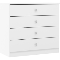 Seconique Denver 4 Drawer White Gloss Storage Chest - Wilko - thumbnail 3