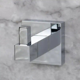 Nes Home Chrome Square Wall Mounted Robe Hook - Size: 4.2 x 3.8 x 5.4cm - Silver - Wilko - thumbnail 4