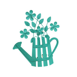 Indoor and Outdoor Floral Watering Can Sign Blue - Wilko - thumbnail 5