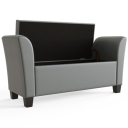 GFW Verona Grey Faux Leather Window Seat - Size: 56 x 107 x 41cm - Wilko - thumbnail 5