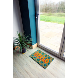 Eselle Astley Hello Printed Multicolour Coir Door Mat 40 x 60cm - Size: 40 x 60 x 1.5cm - Wilko - thumbnail 5