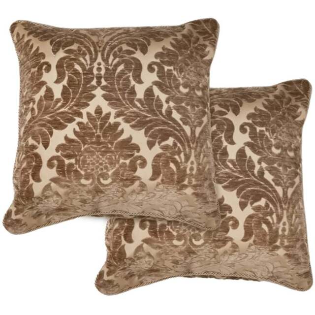 Serene Baroque Chocolate Cushion Cover 43 x 43cm - Brown - Wilko - image 1