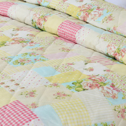 Velosso Double Candice Patchwork Bedspread Set - Multi - Wilko - thumbnail 4