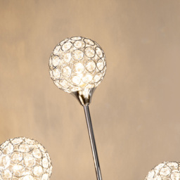 Portland Crystal Floor Lamps - Size: 34 x 25 x 156cm - Silver - Wilko - thumbnail 4