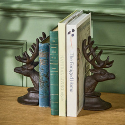 Dibor Antique Brown Reindeer Stag Head Bookend 2 Pack - Size: 10.5 x 9 x 21cm - Wilko - thumbnail 3