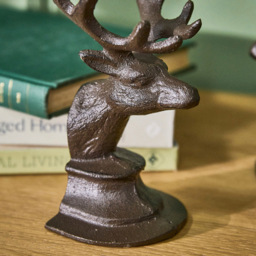 Dibor Antique Brown Reindeer Stag Head Bookend 2 Pack - Size: 10.5 x 9 x 21cm - Wilko - thumbnail 5