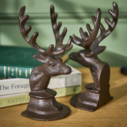 Dibor Antique Brown Reindeer Stag Head Bookend 2 Pack - Size: 10.5 x 9 x 21cm - Wilko - thumbnail 4