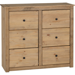 Seconique Panama 6 Drawer Natural Wax Chest of Drawers - Brown - Wilko - thumbnail 3