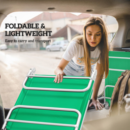 Outsunny Set of 2 Dark Green Foldable Sun Lounger - Size: 28 x 182 x 56cm - Wilko - thumbnail 7