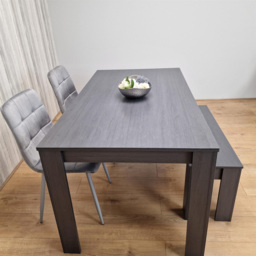 Kosy Koala 4 Seater Velvet Arrow Design Dining Bench Set Grey - Size: 2 Seater - Portland - Wilko - thumbnail 5