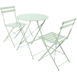 Charles Bentley Folding Metal Bistro Set Heritage Green - Size: 2 Seater - Wilko - thumbnail 3