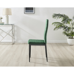 Furniturebox Solo Valera Velvet 4 Seater Dining Set Green - Wilko - thumbnail 7