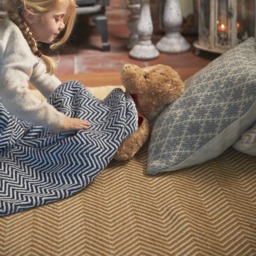 Hug Rug Gold Woven Herringbone Rug 120 x 170cm - Wilko - thumbnail 3