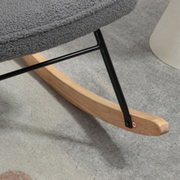 Portland Dark Grey Wing Back Rocking Chair - Size: Single - Wilko - thumbnail 4