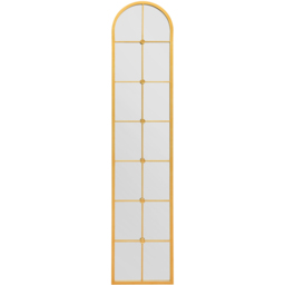 MirrorOutlet The Arcus Gold Framed Arched Leaner Garden Wall Mirror 190 x 40cm - Size: 190 x 40 x 3cm - Wilko