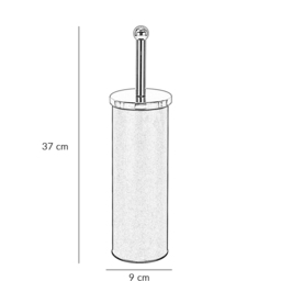 Innoteck Essentials Grey Matt Bathroom Toilet Brush and Holder - Size: 38 x 10 x 10cm - Wilko - thumbnail 5