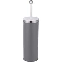 Innoteck Essentials Grey Matt Bathroom Toilet Brush and Holder - Size: 38 x 10 x 10cm - Wilko