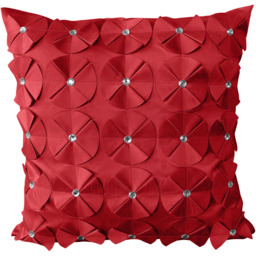 Intimates Vogue Diamante Red Filled Cushion 56 x 56cm 2 Pack - Wilko