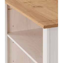 Seconique Panama Single Drawer 3 Shelf White and Natural Wax Bookcase - Wilko - thumbnail 6