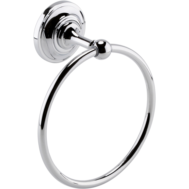 nuie Ceramics Accessories Chrome Towel Ring - Size: 1.55 x 1.55 x 0.77cm - Silver - Wilko - image 1