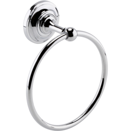 nuie Ceramics Accessories Chrome Towel Ring - Size: 1.55 x 1.55 x 0.77cm - Silver - Wilko