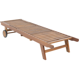 Charles Bentley Acacia Wooden Sun Lounger - Size: L199 x W70 x H89cm - Cream - Wilko - thumbnail 6