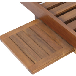 Charles Bentley Acacia Wooden Sun Lounger - Size: L199 x W70 x H89cm - Cream - Wilko - thumbnail 7