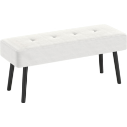 Portland Cream White End of Bed Bench with Thick Padding - Size: 45 x 36 x 100cm - Wilko - thumbnail 3