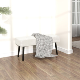 Portland Cream White End of Bed Bench with Thick Padding - Size: 45 x 36 x 100cm - Wilko - thumbnail 5