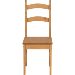 Seconique Budget Mexican Set of 2 Distressed Waxed Pine Dining Chair - Brown - Wilko - thumbnail 5