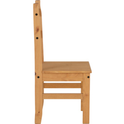 Seconique Budget Mexican Set of 2 Distressed Waxed Pine Dining Chair - Brown - Wilko - thumbnail 6