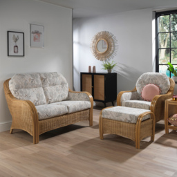 Desser Centurion 4 Seater Leafy Natural Rattan Sofa Set - Multi - Wilko