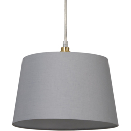 Lighting Collection Yates Light Grey Tapered Drum Lamp Shade 30cm - Size: 7.5 x 31.5 x 31.5cm - Wilko