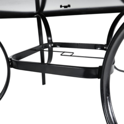 Living and Home Glass 4 Seater Square Garden Dining Table - Black - Wilko - thumbnail 4