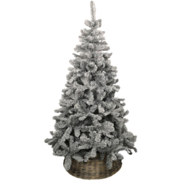 Samuel Alexander Kaemingk Snowy Imperial Pine Flocked Artificial Christmas Tree 8ft - Green - Wilko - thumbnail 1